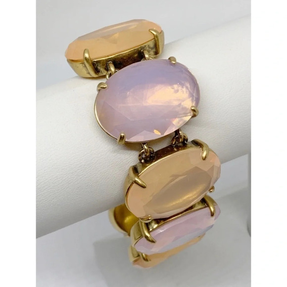 J. Crew Iced Quartz Peach & Pink Bracelet - Picture 1 of 4